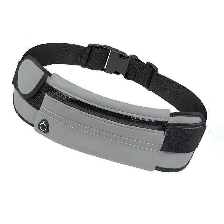 Unisex Sports Waist Bag with Reflective Strip Waterproof Shockproof Close-Fitting Phone Bag Outdoor Running Cycling Waist Pack