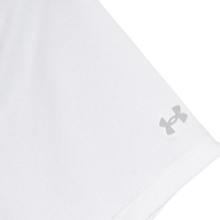 Under Armour Solid Color Casual Slim Fit Polo Shirt Women Tops White 1383612-100