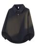 Men's Air Layer Polo Hoodie - Solid Color, Loose Fit, Long Sleeve Top (Autumn 2026)