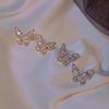 Korean New Fashion Butterfly Earrings For Women 2026 Punk Rhinestone Style Cute Girl Zircon Stud Earrings Kpop Jewelry