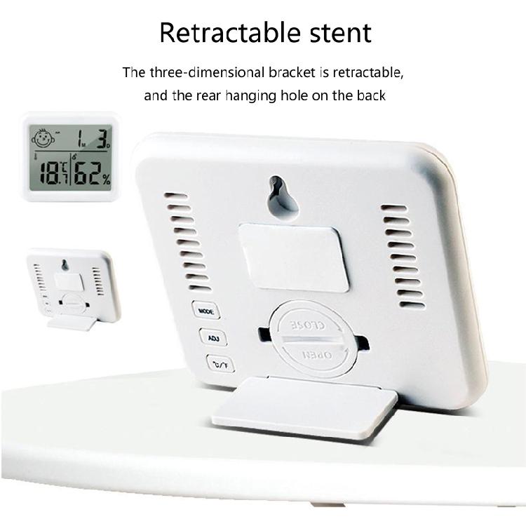 Room Thermometer and Humidity Gauge with Clock Calender ℃/℉ Switchable for Home