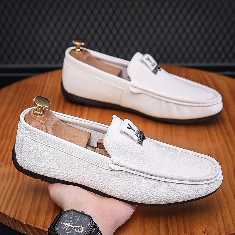 

Doudou shoes men s summer new British style fashion trend casual versatile soft-soled men s shoes one pedal lazy shoes 38