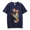 Rapper Kanye West Kissing T Shirt Retro Graphic T Shirts Cotton Tshirt Omari West Fans Lovers Unisex Women Hip Hop Oversized Tees