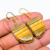 Rhyolite Jasper Gemstone 925 Solid Sterling Silver Jewelry Earring 1.77" GK-5792