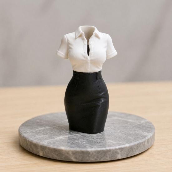 OL Woman Bust Pen Holder 3D Printed Desk Organizer Creative Flower Vase Decor