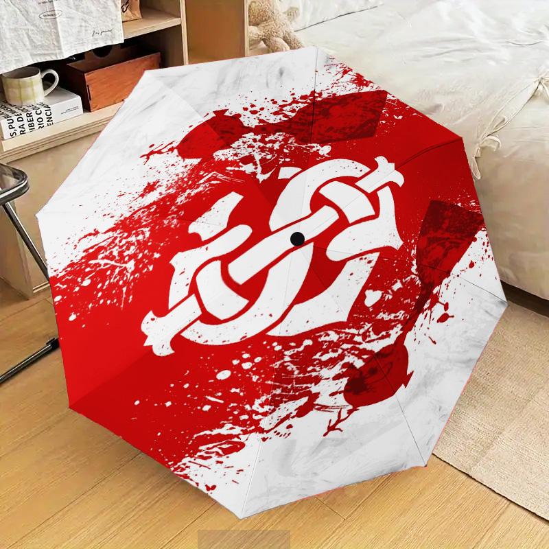 1PC SC Internacional1 Printed Umbrella Folding Umbrella, Automatic Umbrella 8-Frame for Travel, Camping Fan Gifts Christmas Gifts