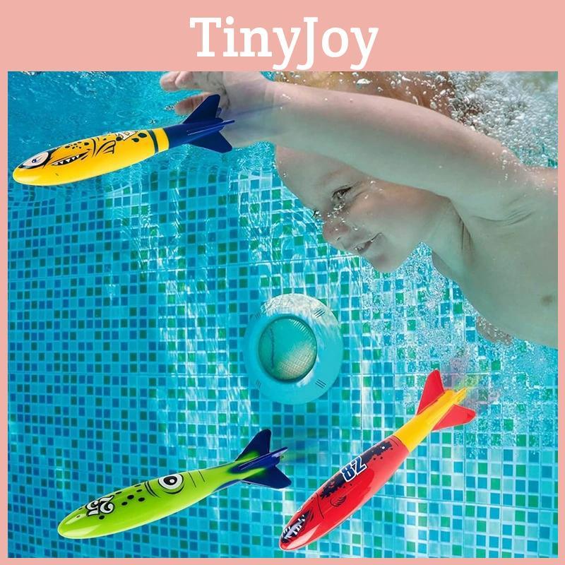 Anéis Flutuantes Torpedos Kit de Brinquedos para Brincadeiras Aquáticas para Atividades de Piscina Infantil