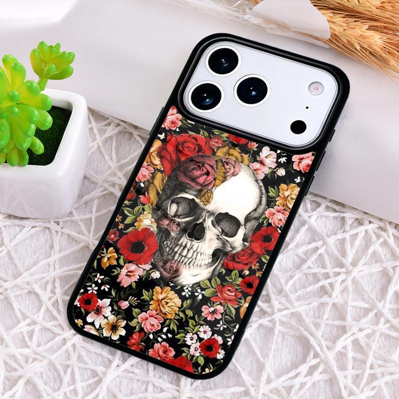 Horror Skull Gothic Phone Case for iPhone 17 Air 16 15 11 12 14 13 Pro Max Shockproof Cover