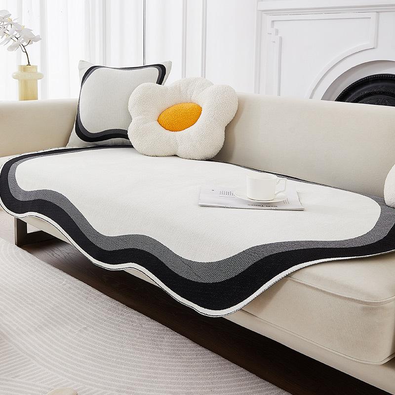 Special-Shaped Chenille Sofa Cushion Four Seasons Universal Non-Slip High-End Sofa Cover Cushion Cover Towel