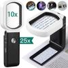 25x 10x Led Rectangular Magnifying Glass Powerful Magnification For Clear And Distortion-free Images