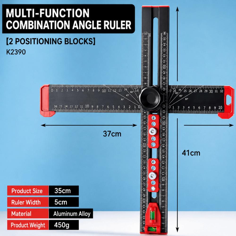 T-shaped Marking Gauge 3-in-1 Woodworking Tool Wide Range Drilling Ruler Furniture Craft