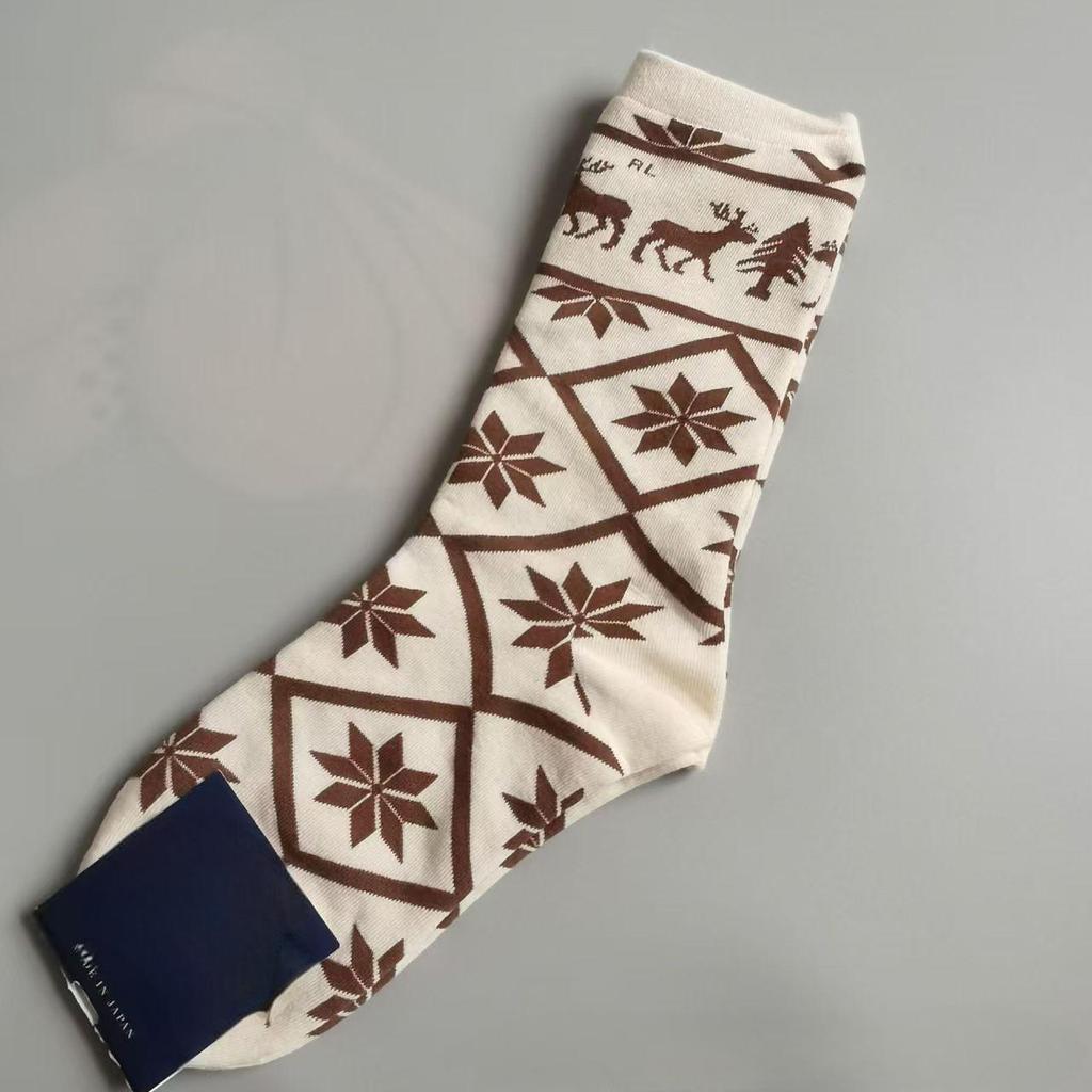 Autumn/Winter Bear Pattern Mid-Calf Women's Trendy Casual Socks
