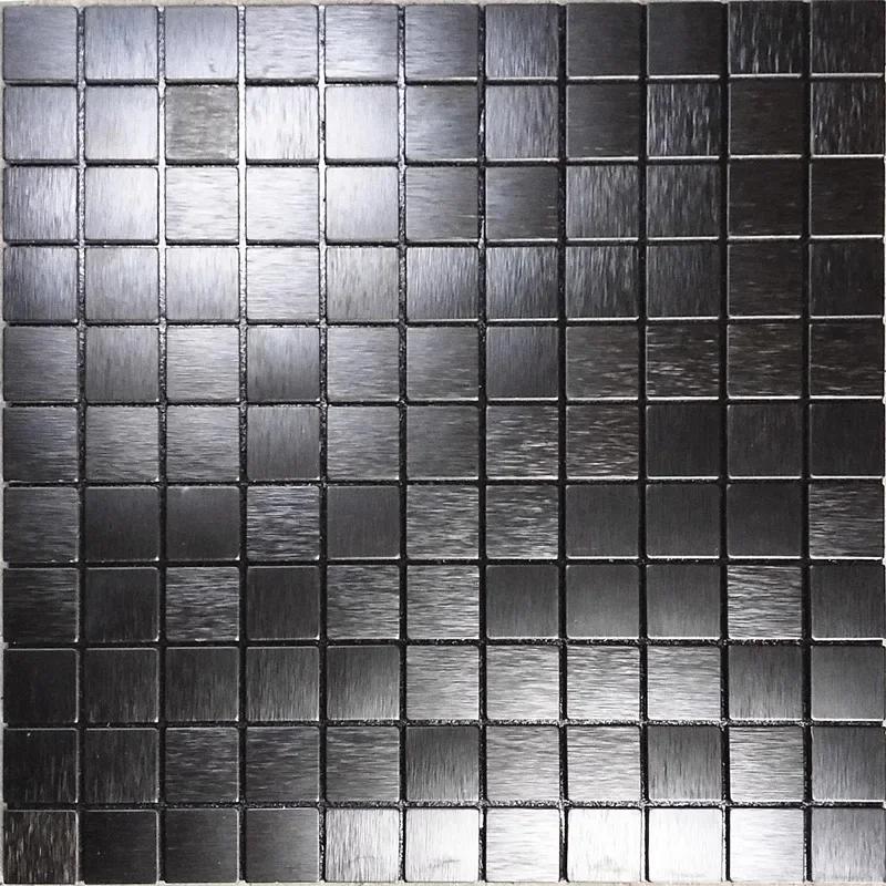 3D European Smooth Metal Mosaic Wall Sticker Self-adhesive Tile Kitchen Bathroom Bar Living Room TV Background Wall Decor Stick