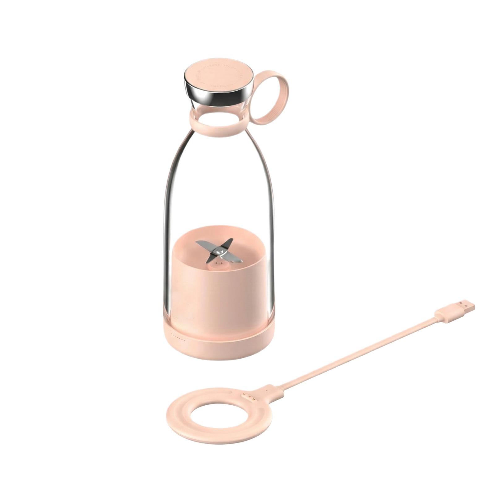 

Портативная электрическая соковыжималка-стакан - Беспроводная зарядка Для дома, путешествий и использования, Лезвия из нержавеющей стали, Делает персональные смузи One Size розовый