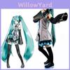 Requintado Traje de Cosplay Vocaloid Hatsune Miku Peruca Tops Vestido Gravata Roupa Completa