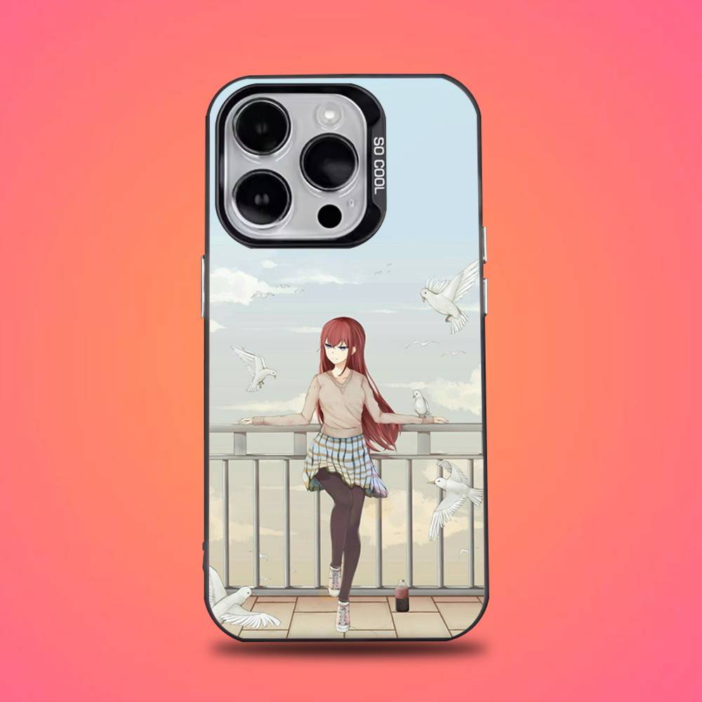 Steins Gate Okabe Anime Phone Case For iPhone 16,15,14,13,12,11,Mini,Pro,E,SE4,XS,MAX Black Candy Matte Cover