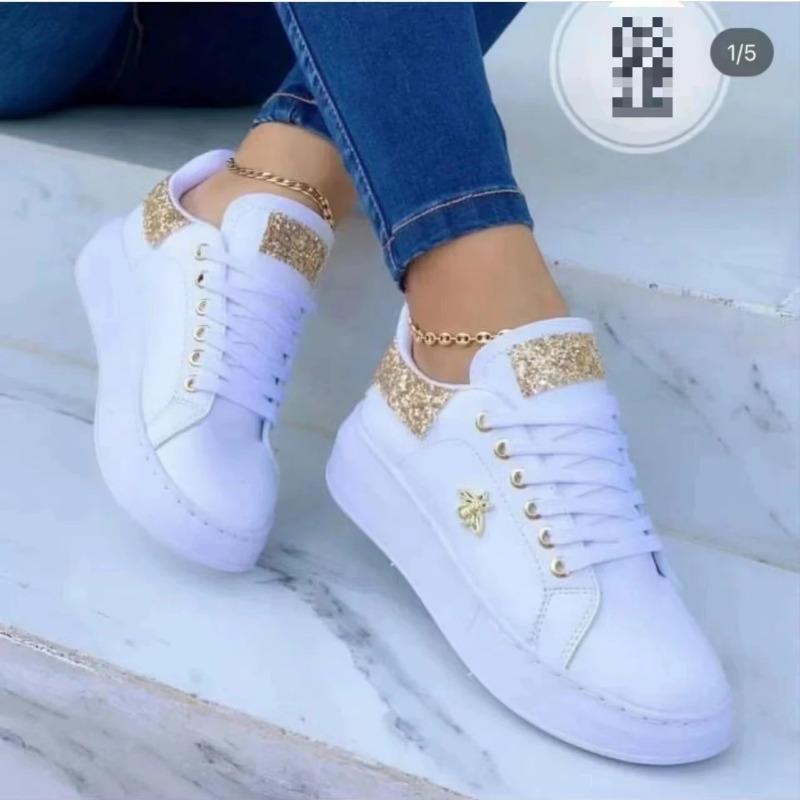 Women Sneakers Casual Fashion Butterfly Round Head Sneakers Women Lace-Up Platform Vulcanized Shoes for Women Zapatos De Mujer