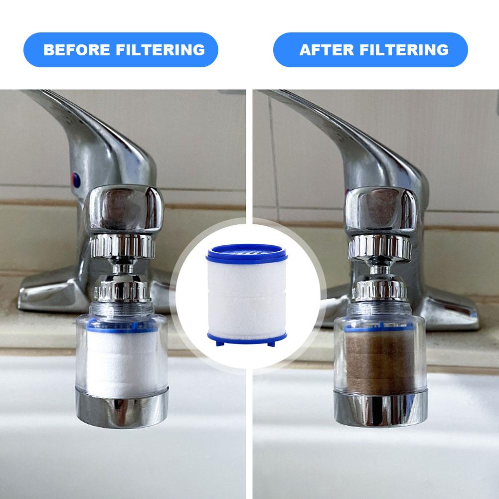 Faucet Filter Element Water Purifier Filter Remove Chlorine Heavy Metal Faucet Adapter PP Cotton Filtration for Kitchen Bathroom