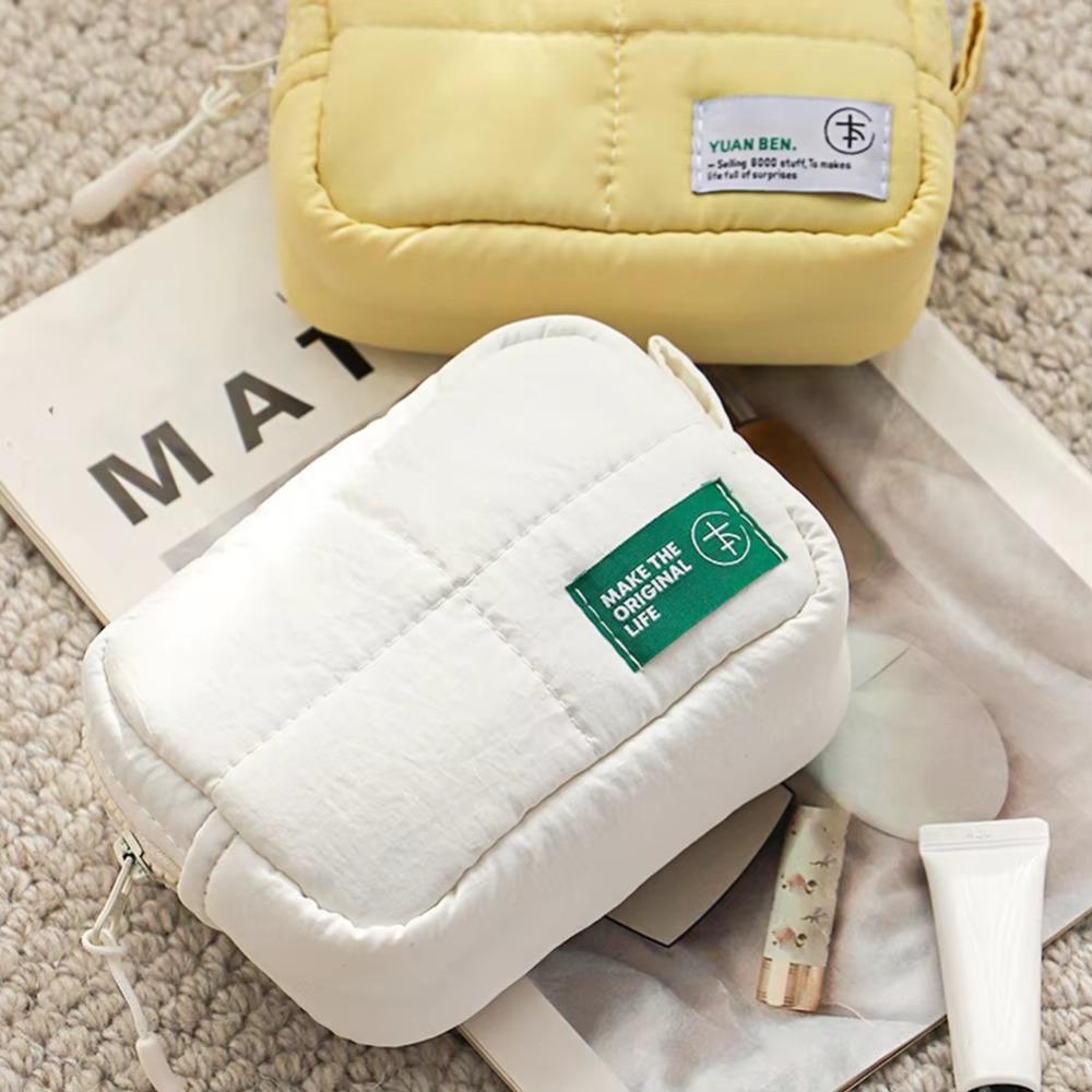 Square Makeup Bag Puffer Skincare Storage Bag Aesthetic Cosmetic Pouch  Toiletries