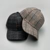 Versatile Color Block Star Baseball Caps Autumn And Winter New Men Womencotton Fashion Casual British Style Check Warm Colorful