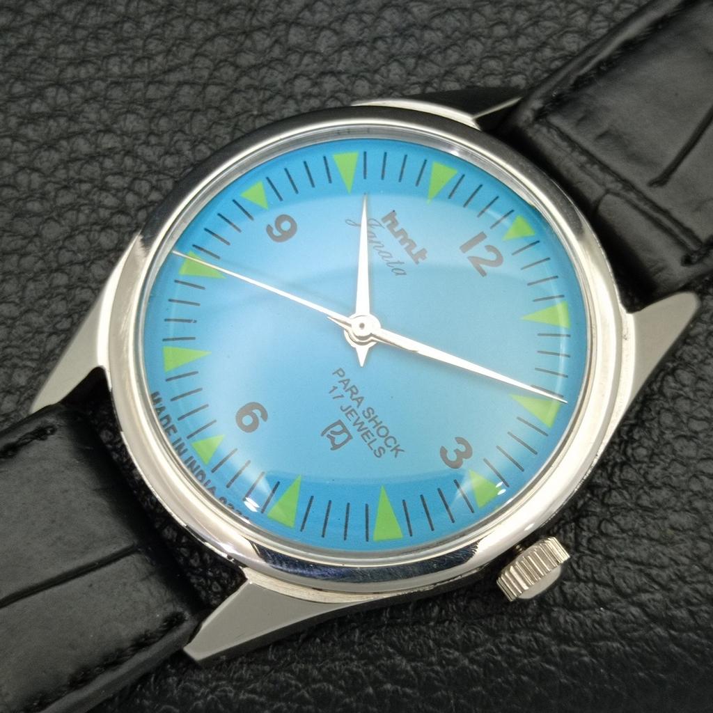 CEAS VINTAGE HMT JANATA INDIAN MENS CU MECANISM MANUAL, CADRAN CULOARE ALBASTRU CER a700047-5 R201-a700047