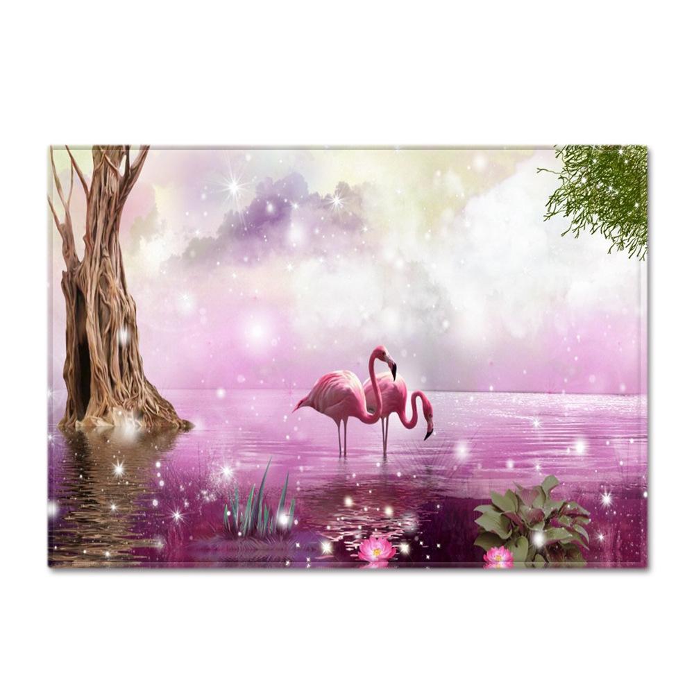 Flamingo Large Carpet Feather Wind Bedroom Floor Mat