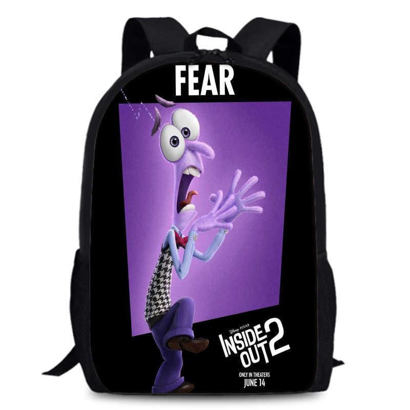 Spacious 15-inch Inside Out 2 Backpack Durable Oxford Cloth School Book Bag