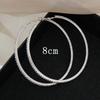 Exaggerated Shiny Crystal Rhine Women's Big Round Earrings exquisite luxury women's Earrings Jewelry Gift
