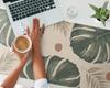 Anti-slip Mat for Mouse and Keyboard Tropical Leaves 120X60 Cm