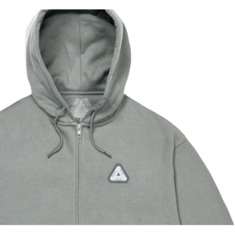 Palace Sofar Zip Hood Slate Unisex Tops Grey P29HD034