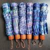 Water-repellent classic folding reinforcement enlarged men's polyester lattice umbrella advertising three-fold umbrella