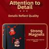 4Pcs Cartoon God of Wealth Fridge Magnets Chinese Style Traditional Spring Festival Magnet Portable with Tassels