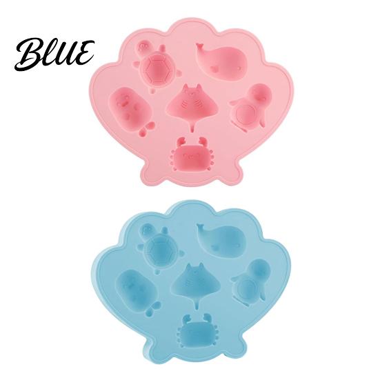 Homemade Chocolate Mold Ocean Animal Silicone Ice Cube Tray with Lid 6-Cavity Food-Grade for Cute Molds Whale Turtle Penguin Shapes Easy-Release