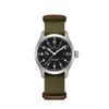 Khaki Field Reserva de Marcha Mostrador Preto Pulseira NATO H69509930