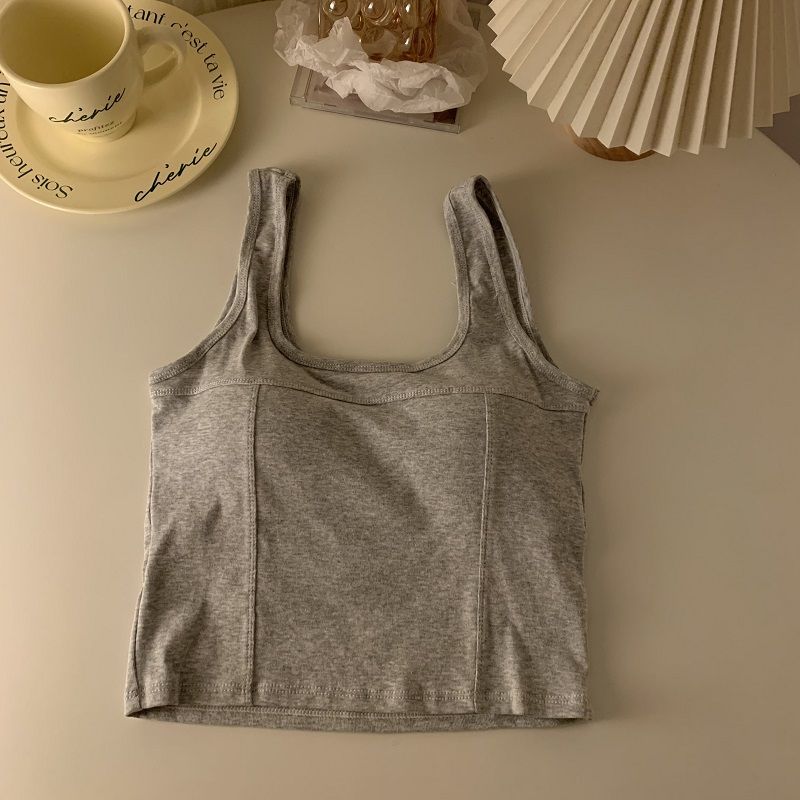 Women Bras Tank Vest Solid Long Underwear For Girls Casual Bras Solid Simple Lingerie Inner Tops Street Wear