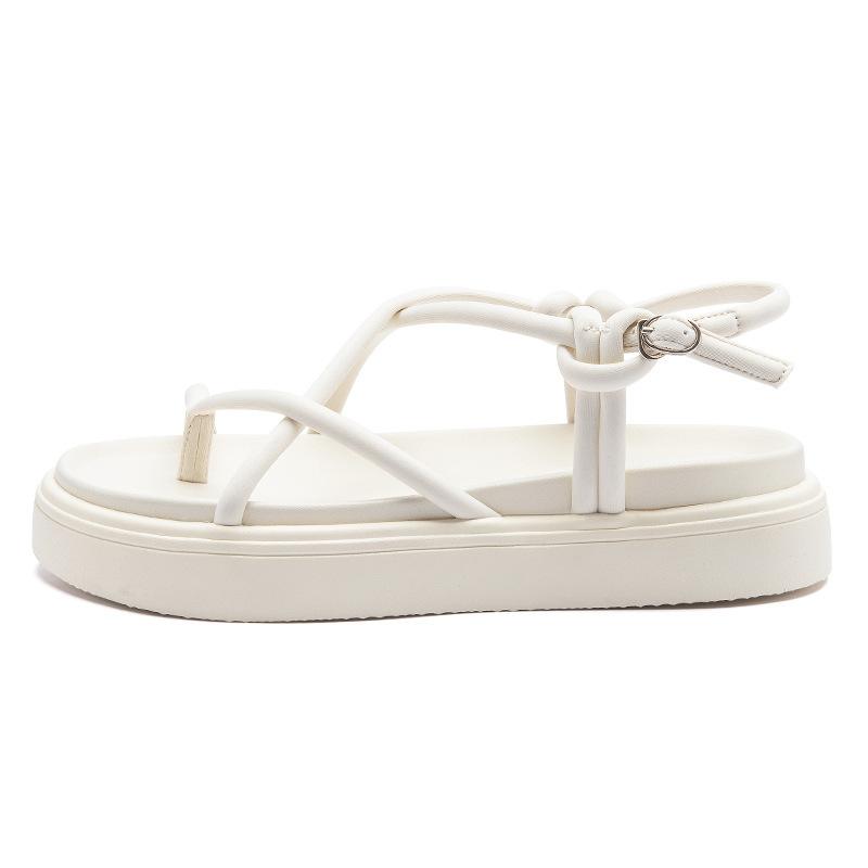 Augustine Roman sandals women's 2025 new summer wear thick-soled toe soft-soled muffin beach cool slippers