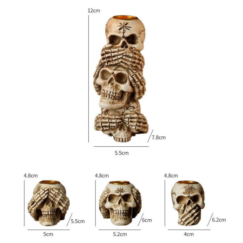 Resin Handicrafts Bone Candlestick Candle Holder Halloween Accessories Skeleton Candelabros Home Decoration Accessories