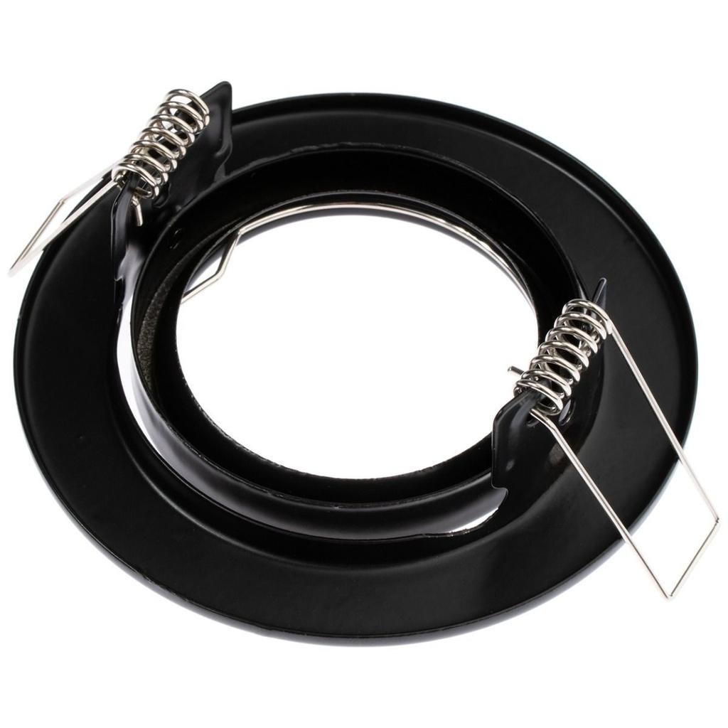 Recessed-Mounted, Movable Round Halogen Luminaire Aureli Black Sheet Mr16 Gu10