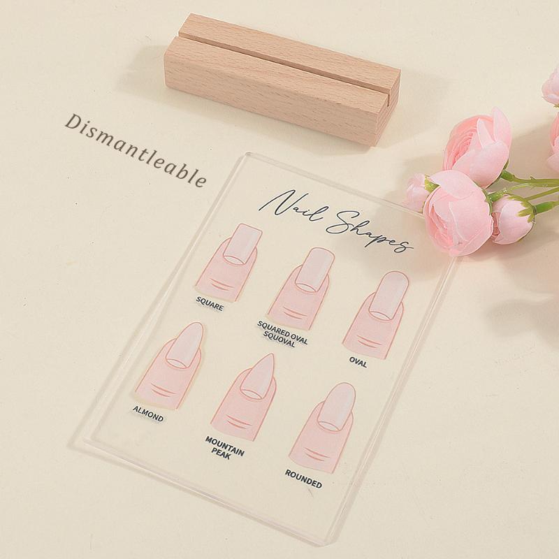 Acrylic Nail Art Signboard Nail Shapes Display Rack Wearing Armor Display Board Artwork Rack Nail Display Stand