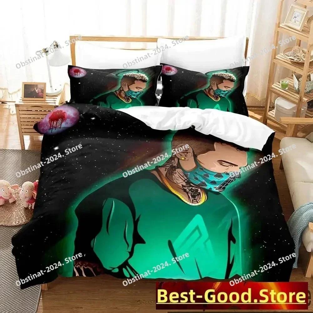 3D Print Chris Brown Bedding Set Boys Girls Twin Queen King Size Duvet Cover Pillowcase Bed Boys Adult Home Textileextile