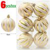 24/6PCS Christmas Balls Electroplating Color Painting Xmas Round Ball Xmas Tree Hanging Pendants Ornaments New Year Party Decor