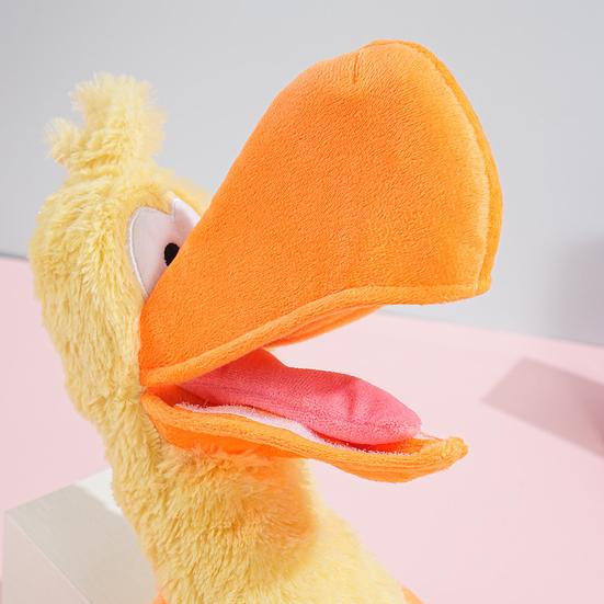 Pet Toy Cartoon Toucan Shape Plush Dogs Food Dispensing Toy with Sound Feature Bite-Resistant Relieves Boredom Pet Enrichment
