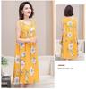 Plus Size Sleeveless Cotton Rayon Dress for Middle-Aged Women