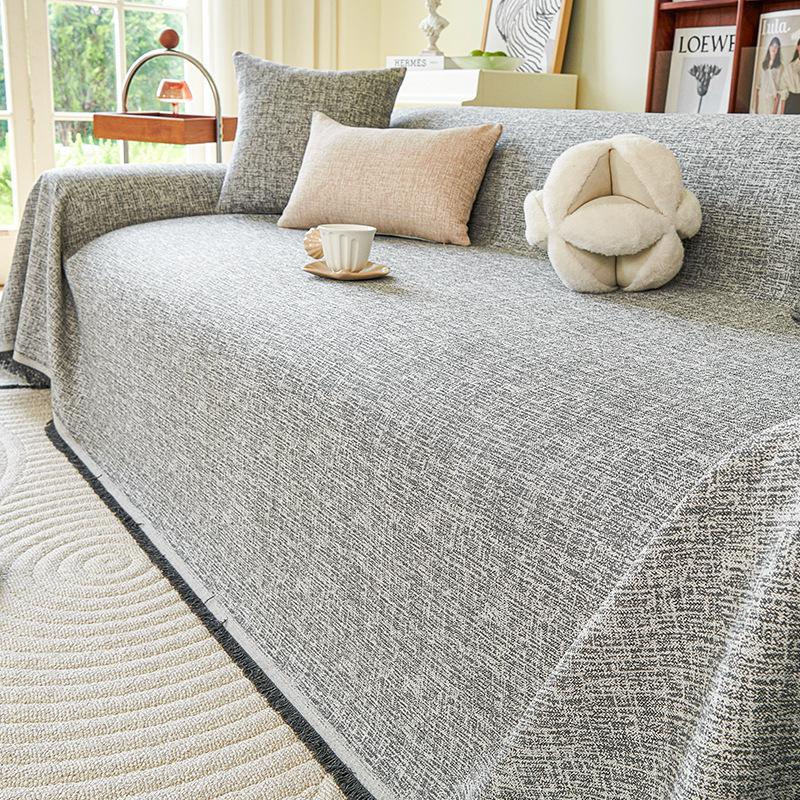 High-End Solid Thick All-Inclusive Sofa Towel Luxury Soft Skin-Friendly Couch Slipcover Dustproof Furniture Protector for Home