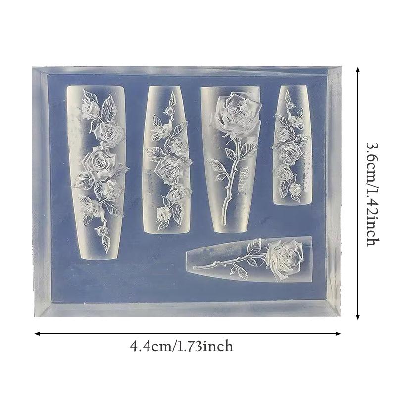 Flexible Nail Art Silicone Molds Create Rose Flower Charm For Professional Design And Jewelry Making