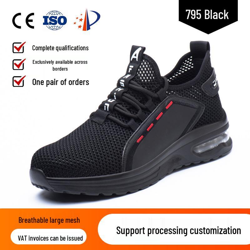 Rotating Buckle Safety Shoes: Anti-Smash, Anti-Puncture, Wear-Resistant, Anti-Slip, Fold-Resistant.