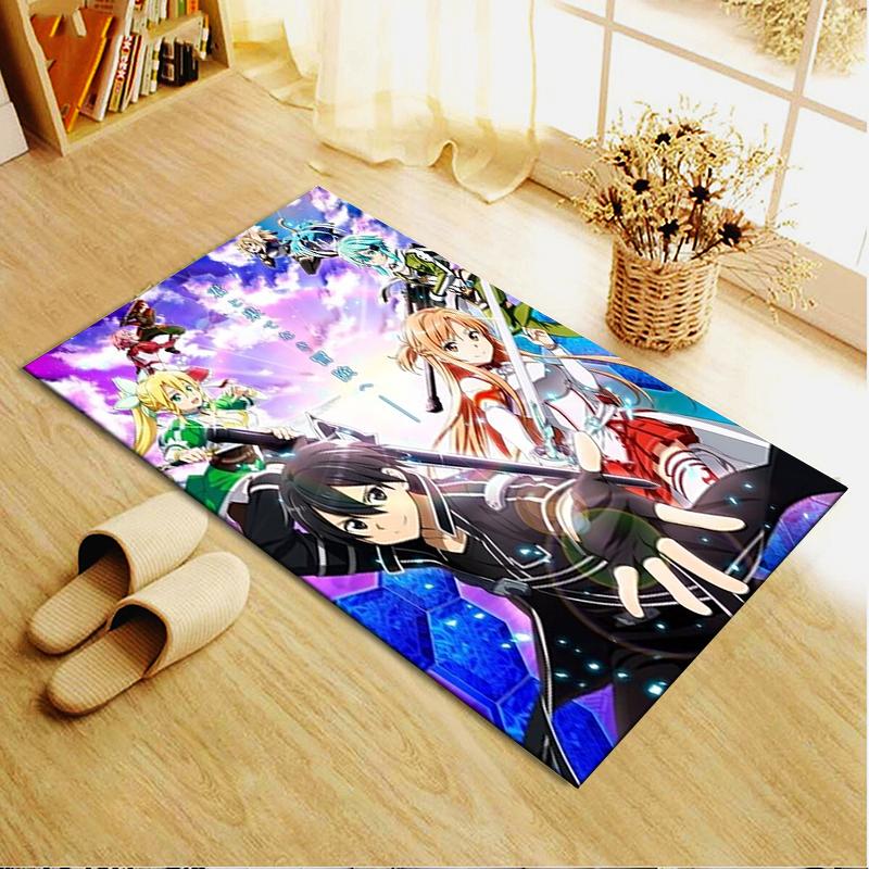 2026 NEW Sword Art Online Carpet Rug for Living Room Bedroom Home Sofa Decoration,Kids play Non-slip Floor Mat
