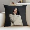 L-Laura Pausini Cushion Cover Cushion Cover Pillowcase, Anti-Mite Invisible Zipper, Linen Sofa Cushion