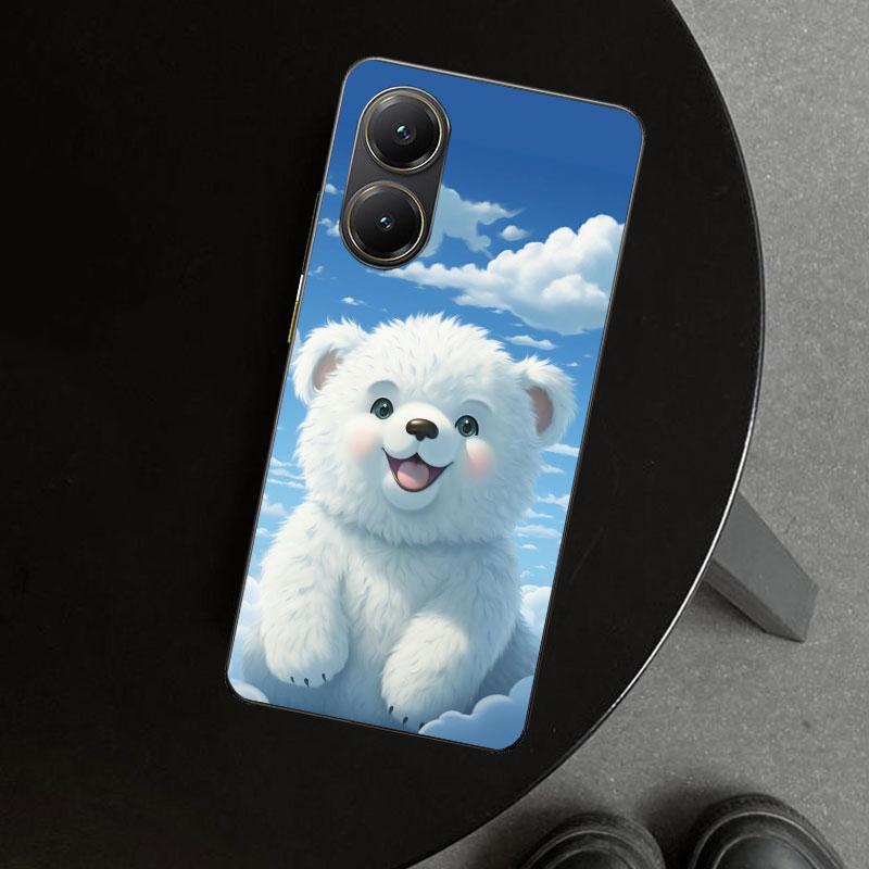 Sunny Clouds Teddy Bear Phone Case Cover for Xiaomi Poco X6 X5 X7 Pro F7 Ultra Redmi 15C 15 13C 13 12C 12 10C 10 10A 9C 9A 9T 9