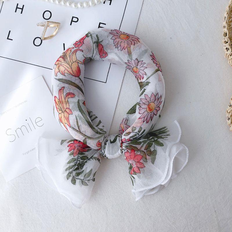 Lotus Leaf Edge Autumn Neck Protection Scarf Versatile Thin Design Summer Sun Protection Neck Fungus Edge Scarf for Women